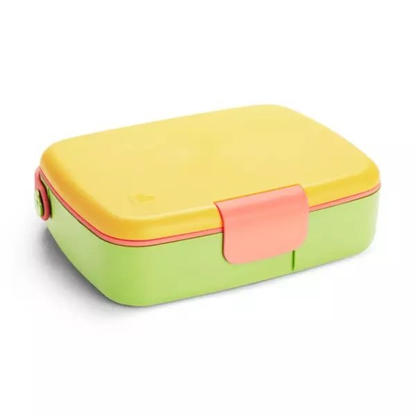 Munchkin Cutie Bento Lunch cu ustensile din inox 18L+ yellow