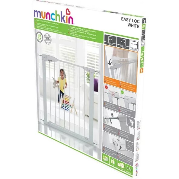 Munchkin Poarta de siguranta din metal Easy Lock silver
