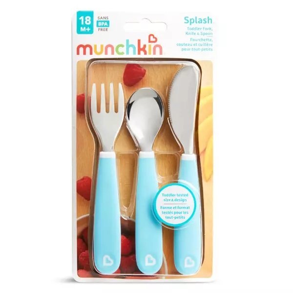 Munchkin Set 3 tacamuri pentru copii Splash 18L+ light blue