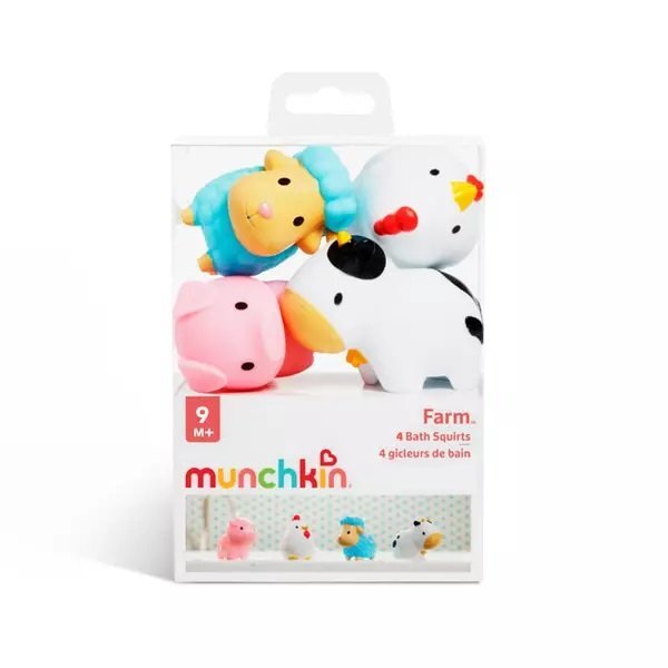 Munchkin Set 4 jucarii de baie Farm 10L+