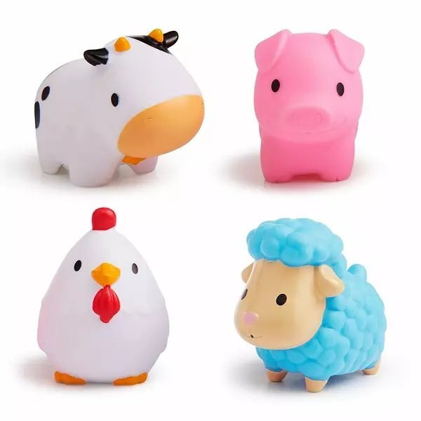 Munchkin Set 4 jucarii de baie Farm 10L+