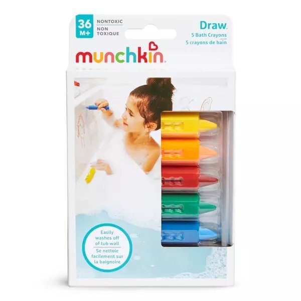 Munchkin Set 5 creioane de baie 36L+ multicolor