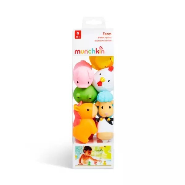 Munchkin Set 8 jucarii de baie Farm 10L+