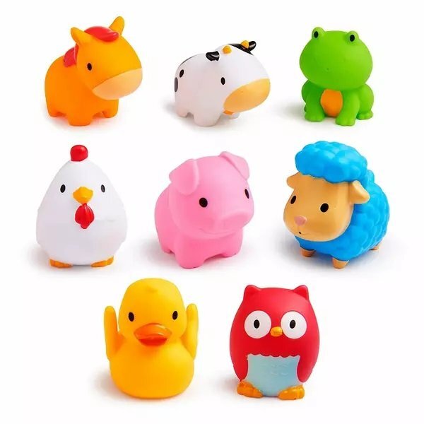 Munchkin Set 8 jucarii de baie Farm 10L+