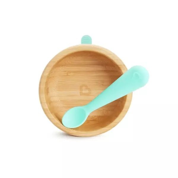 Munchkin Set de masa Bambou bol + lingura 6L+