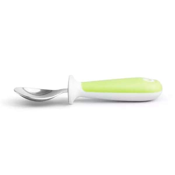 Munchkin Set furculita si lingurita pentru copii Raise 12L+ light green