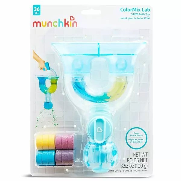 Munchkin Set jucarie de baie si 12 tablete Colour Mix Lab 36L+
