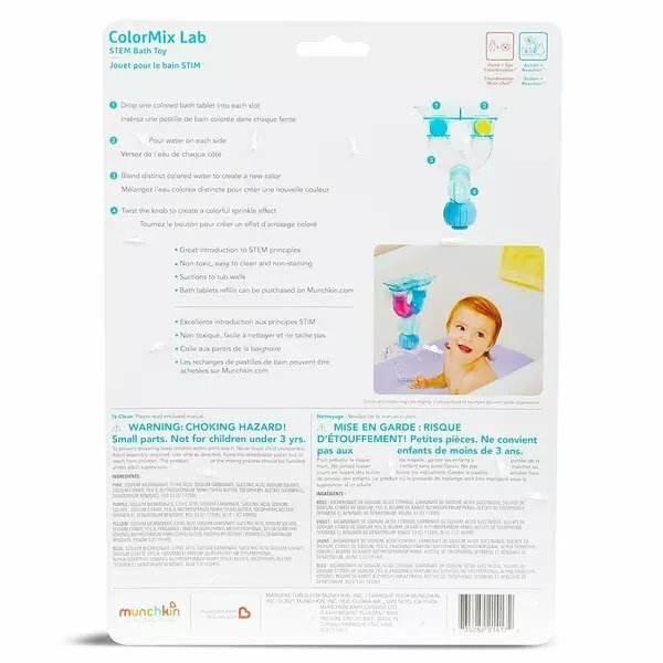 Munchkin Set jucarie de baie si 12 tablete Colour Mix Lab 36L+