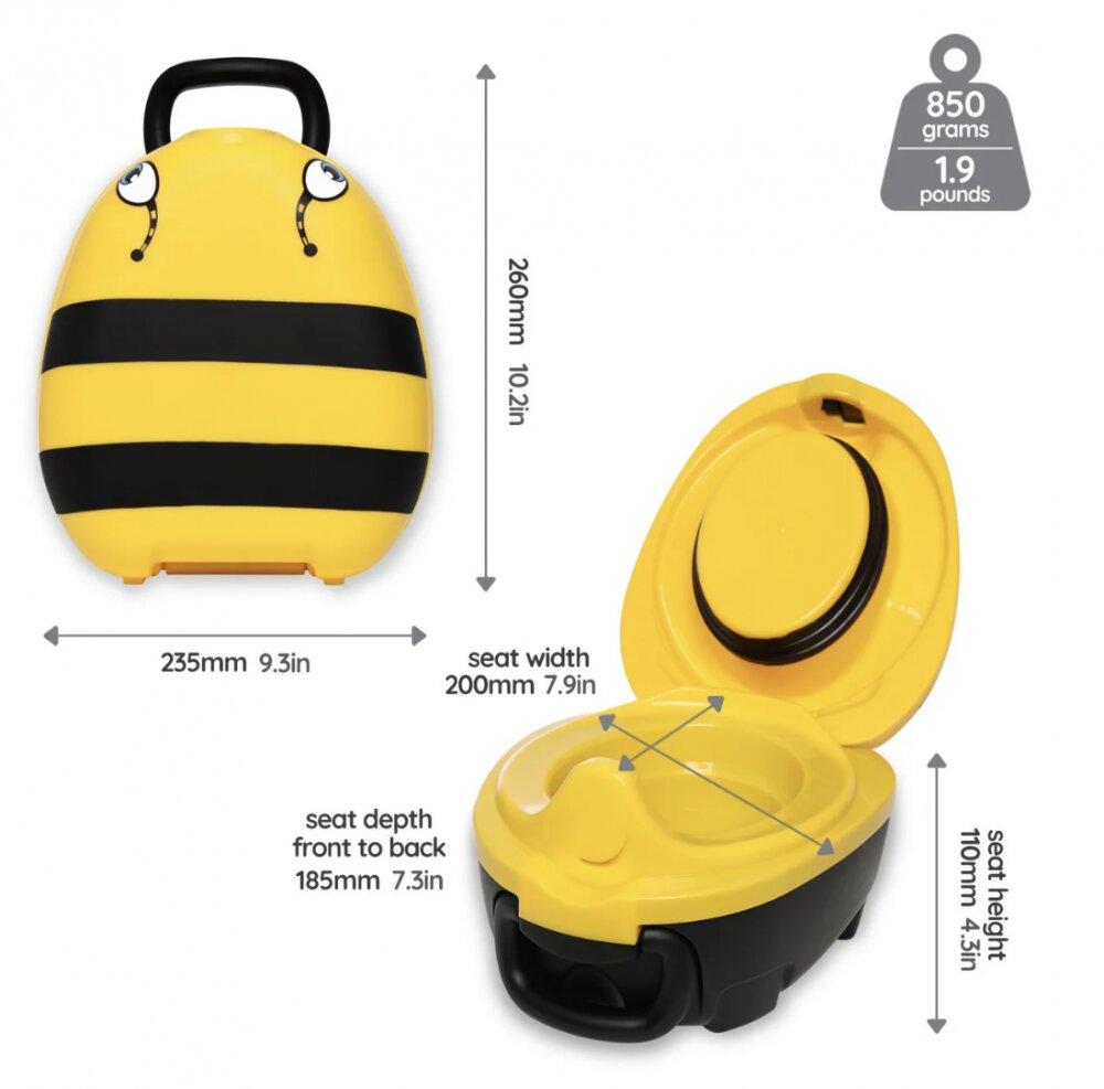 My Carry Potty Olita portabila cu capac si maner Bumble Bee