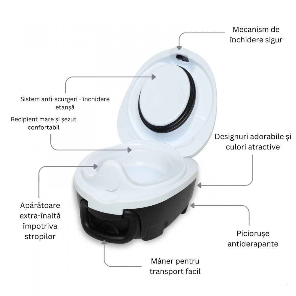 My Carry Potty Olita portabila cu capac si maner Vacuta
