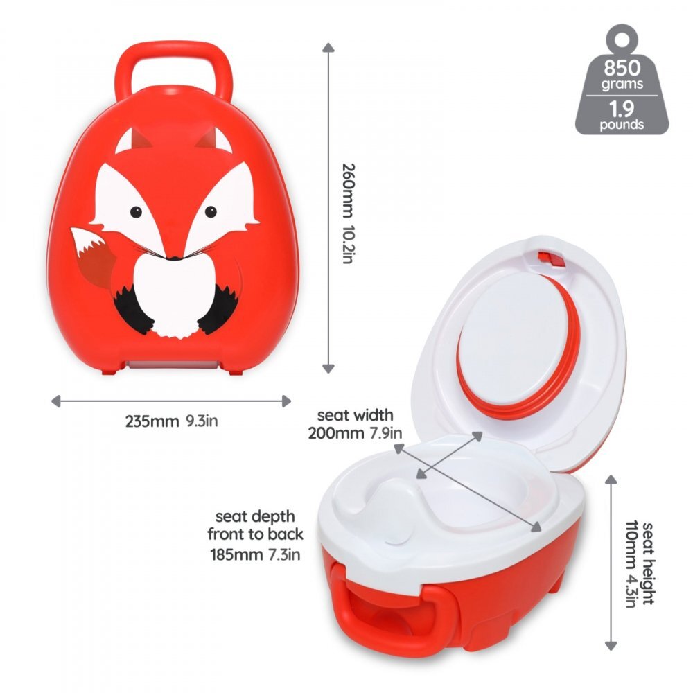 My Carry Potty Olita portabila cu capac si maner Vulpe