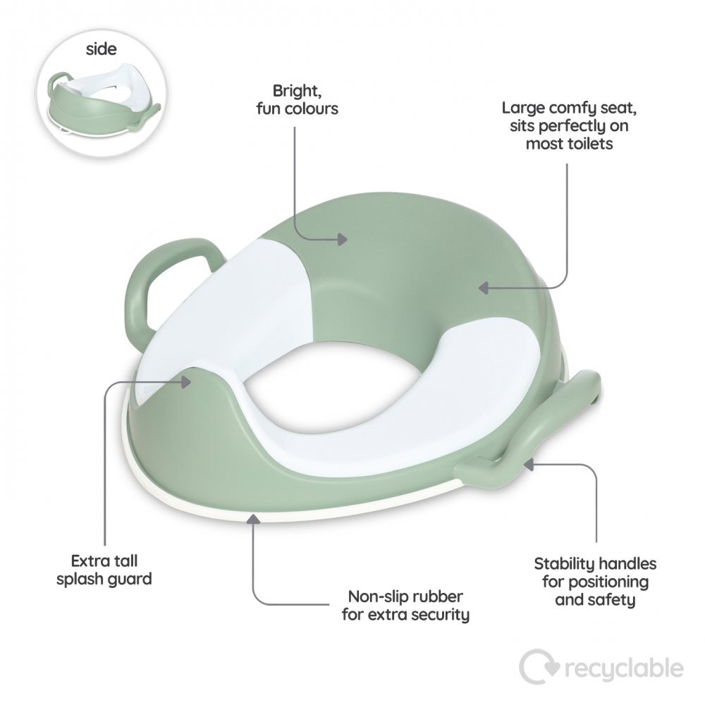 My Carry Potty Reductor cu manere pentru toaleta My Trainer Seat Verde pastel