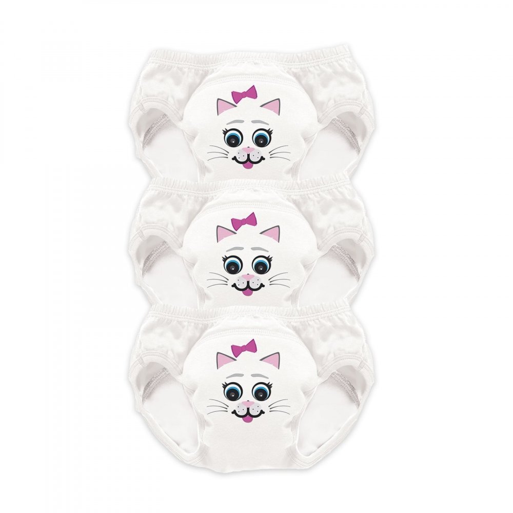 My Carry Potty Set de 3 chilotei de antrenament la olita My Little Training Pants 18-24 luni Pisica