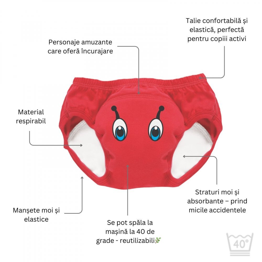 My Carry Potty Set de 3 chilotei de antrenament la olita My Little Training Pants 3-4 ani Gargarita