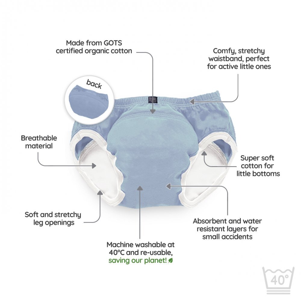 My Carry Potty Set de 3 chilotei de antrenament la olita My Little Training Pants 3-4 ani Ocean Blue