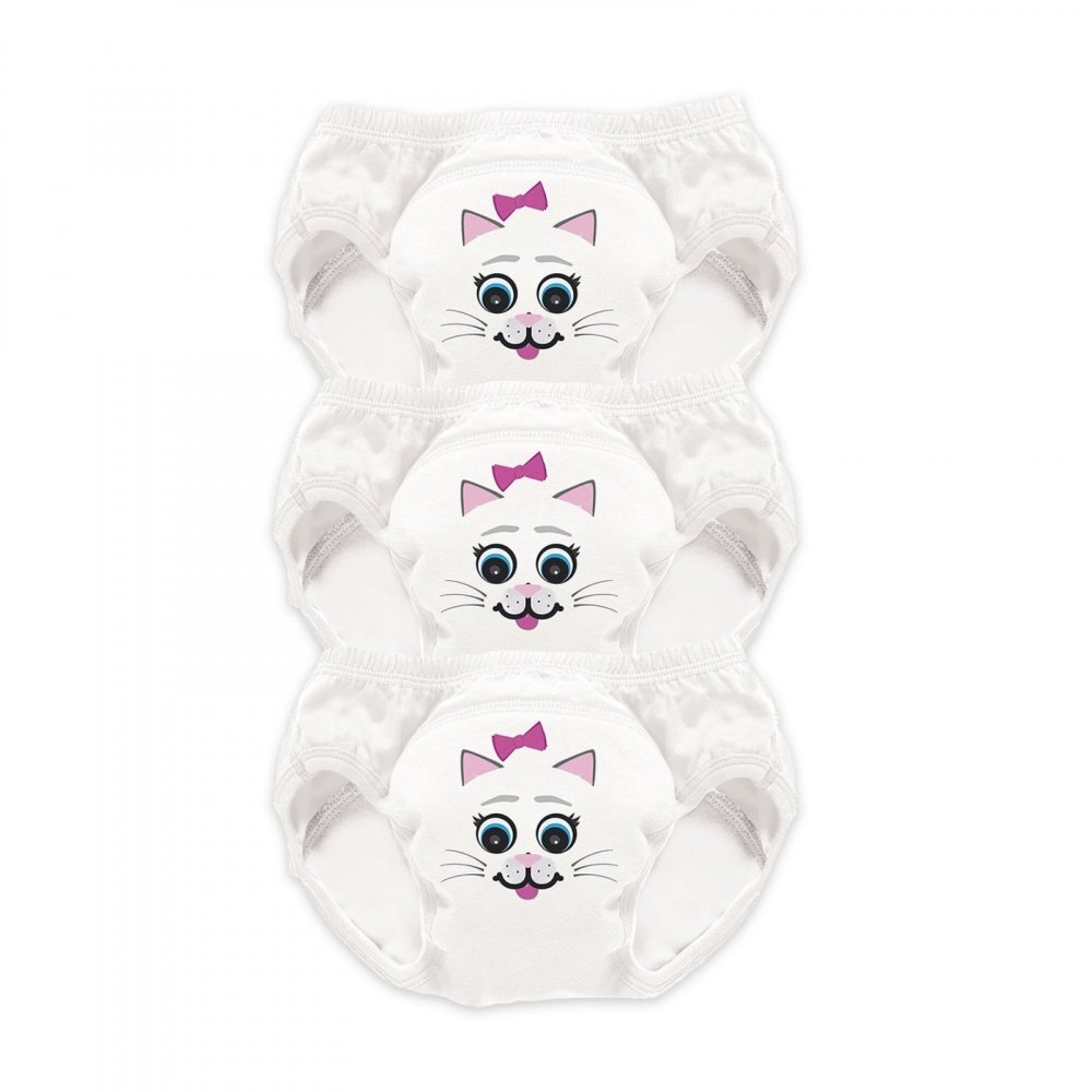 My Carry Potty Set de 3 chilotei de antrenament la olita My Little Training Pants 3-4 ani Pisica