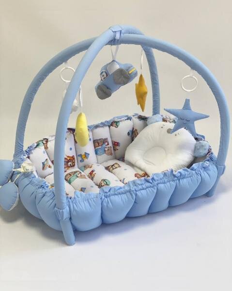 MYKIDS Babynest 2 in 1 Simple Blue