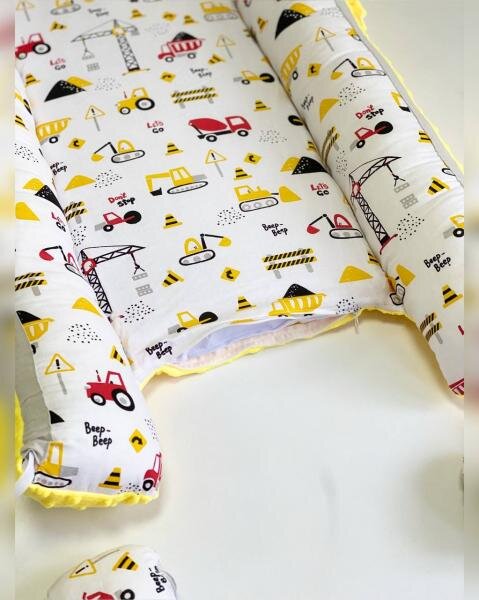 MYKIDS Babynest Plush 0119 Cars Yellow