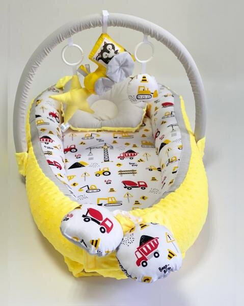MYKIDS Babynest Plush 0119 Cars Yellow
