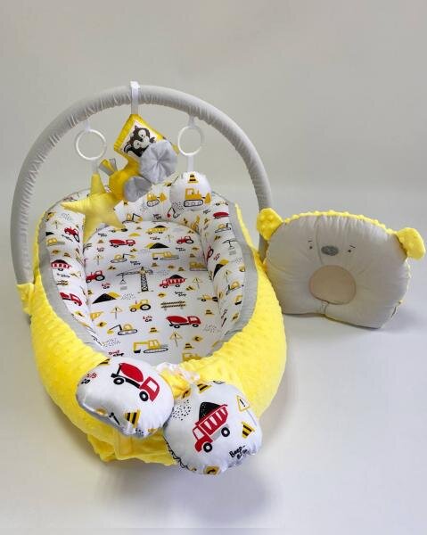 MYKIDS Babynest Plush 0119 Cars Yellow