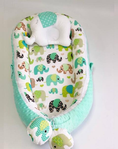 MYKIDS Babynest Plush 0154 Elephant Blue