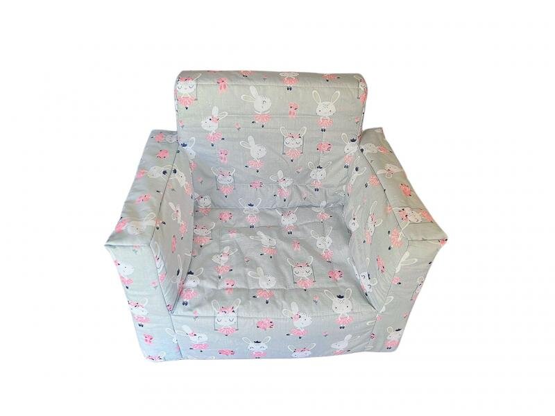 MYKIDS Fotoliu din burete pentru copii Dancing Bunny Grey