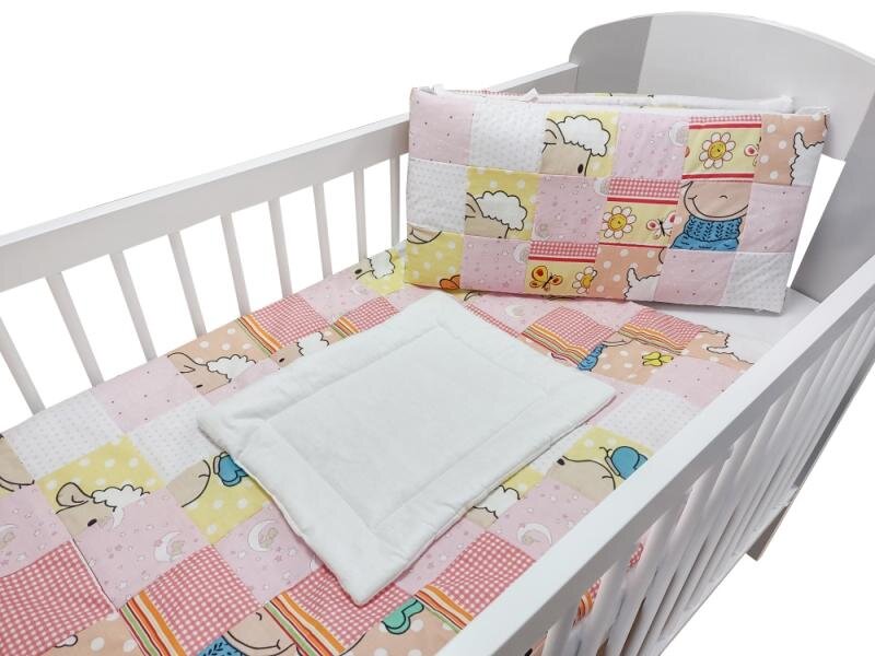 MYKIDS Lenjerie Mini Patratel multicolor girl 4 piese 120x60