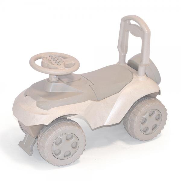 MYKIDS Masinuta copii Ride-On Music 014202eco Beige Brown spatar cu posibilitatea de impingere inaltimea scaunului 29 cm
