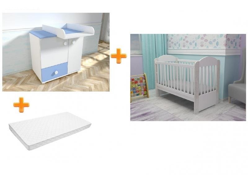 MYKIDS Mobilier camera copii si bebelusi Lucky alb-antik