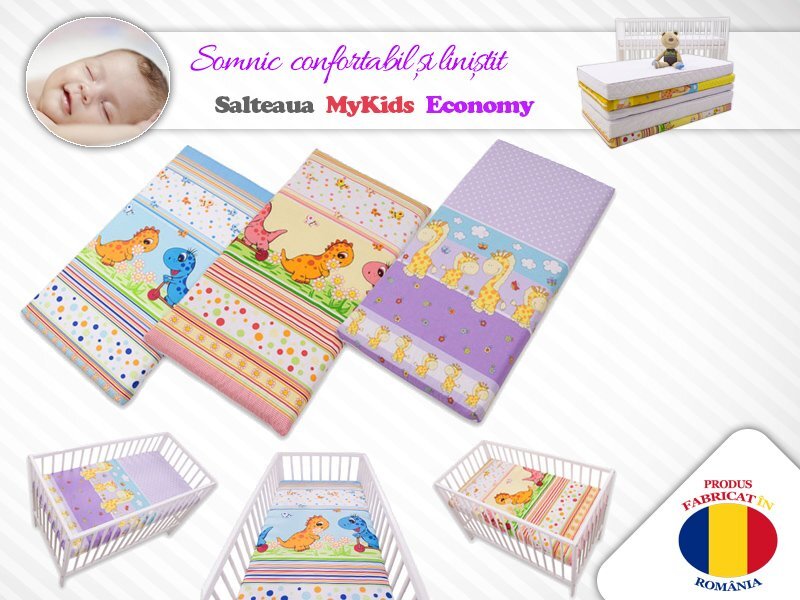 MYKIDS Saltea Fibra Cocos Economy I Color diverse modele 120x60x5 cm