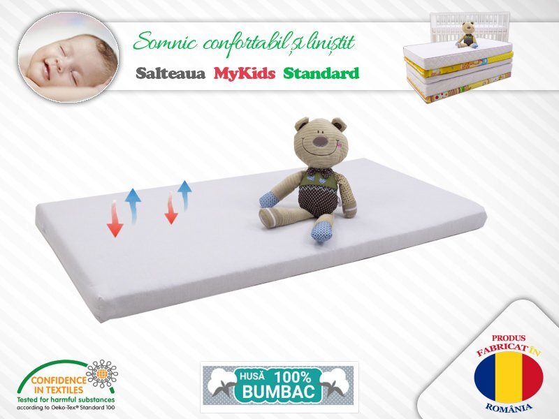 MYKIDS Saltea fibra cocos standard I 120x60x9 cm