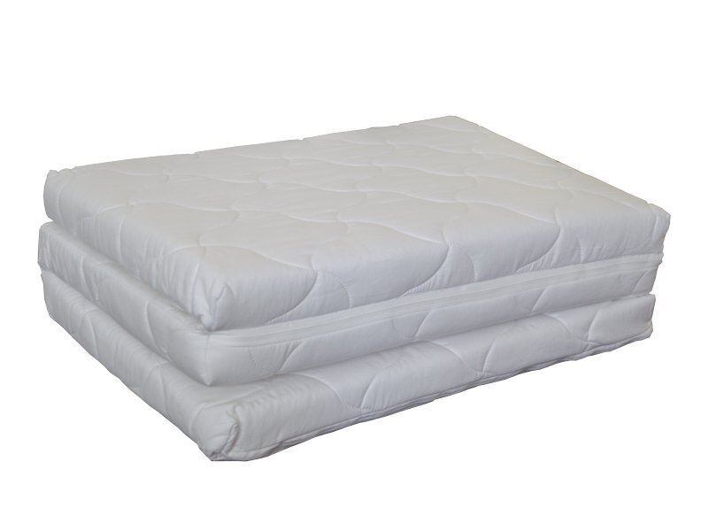 MYKIDS Saltea pliabila cocos-burete-cocos 120x60x6cm husa microfibra matlasata