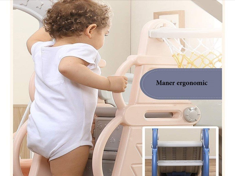 MYKIDS Tobogan cu legan cos de baschet castel L-AFE03 Blue