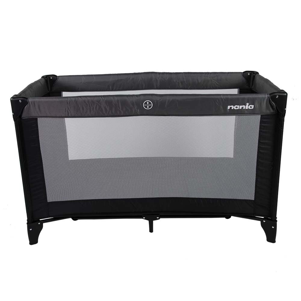 NANIA Pat de voiaj cu 2 nivele Soda grey pliere compacta robust geanta transport inclusa