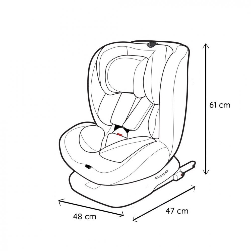 NANIA Scaun auto Dune 40-150 cm grey i-Size