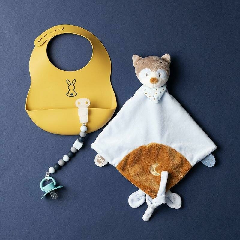 NATTOU Clema pentru suzeta cu margele 30x7x18 cm albastru