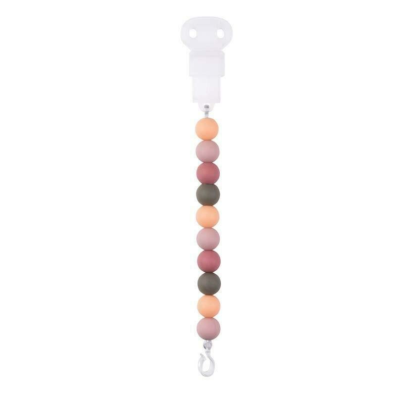 NATTOU Clema pentru suzeta cu margele 30x7x18 cm roz