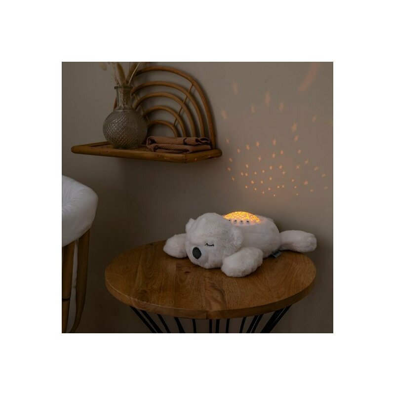 NATTOU Lampa de veghe cu proiectii melodii si sunete albe 22x25x9 cm Iepuras bej