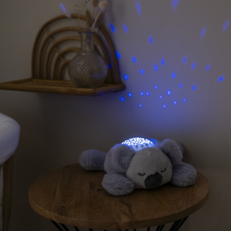 NATTOU Lampa de veghe cu proiectii melodii si sunete albe 22x25x9 cm Koala gri