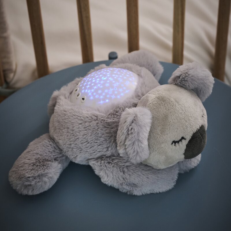 NATTOU Lampa de veghe cu proiectii melodii si sunete albe 22x25x9 cm Koala gri
