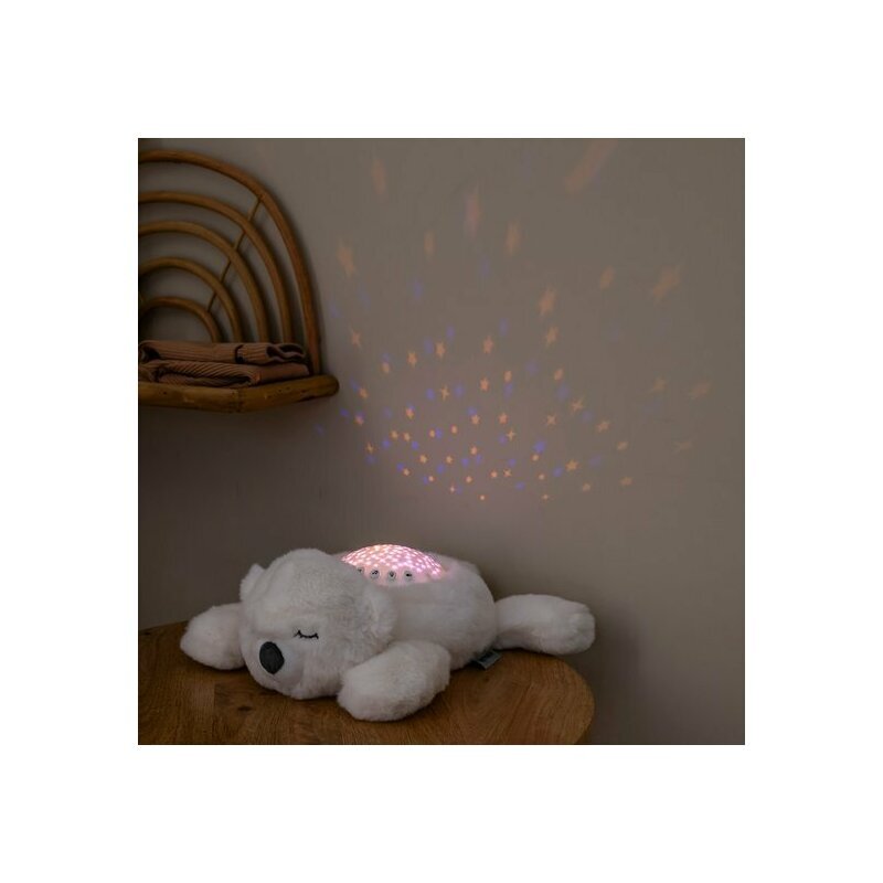 NATTOU Lampa de veghe cu proiectii melodii si sunete albe 22x25x9 cm Koala gri
