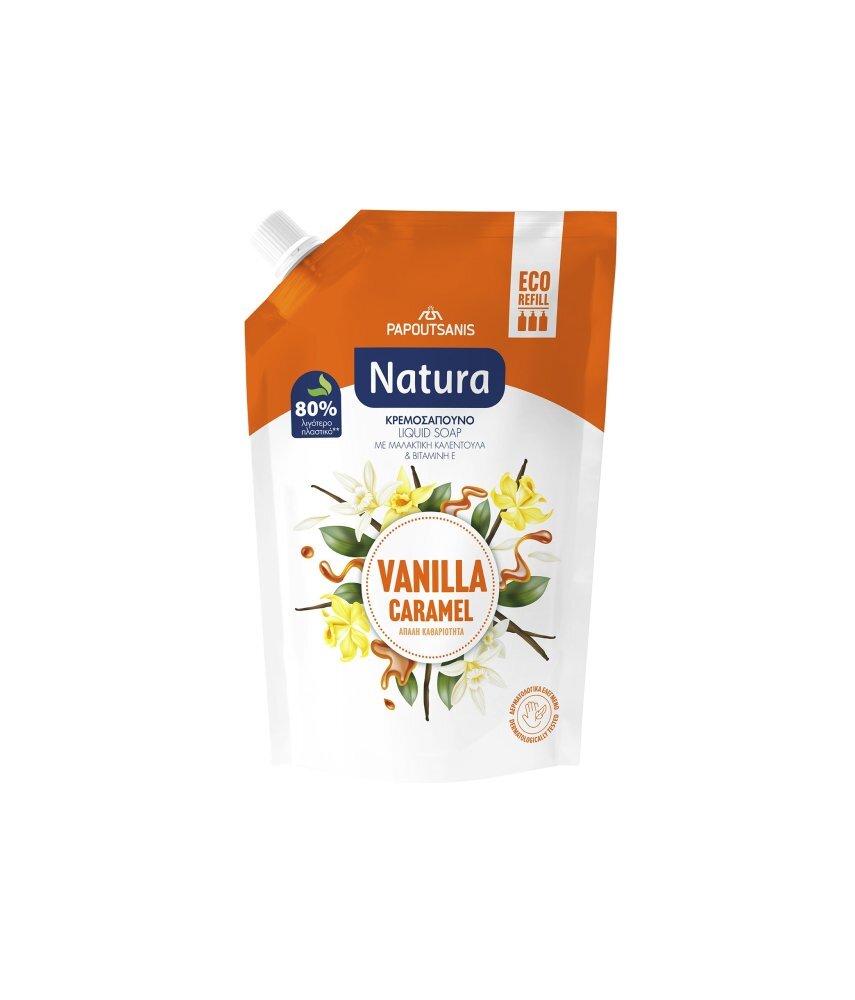 Natura Sapun lichid doypack refill 750 ml Vanilie si caramel
