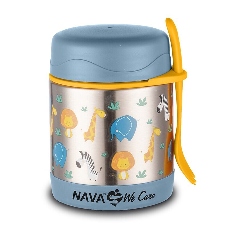 NAVA Caserola din inox We care Animal Blue 350 ml