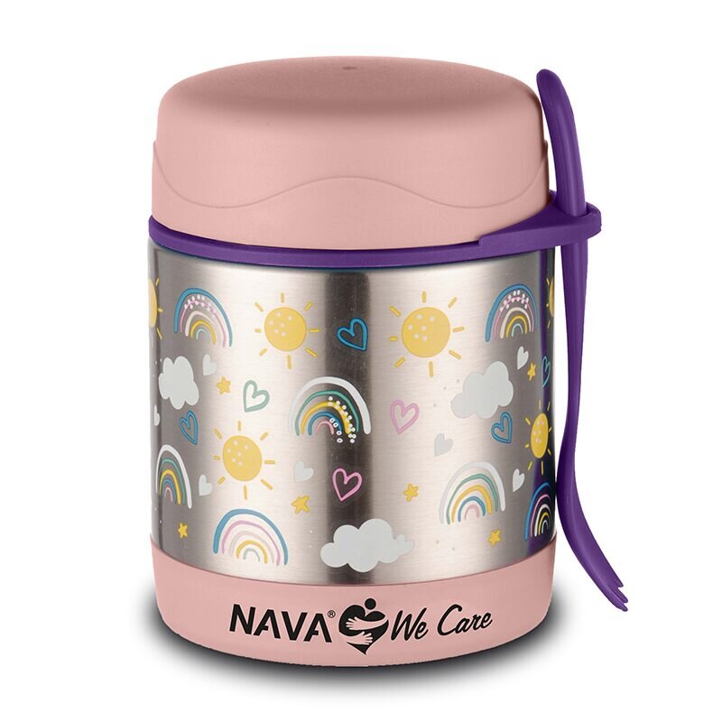 NAVA Caserola din inox We care Sunshine Pink 350 ml