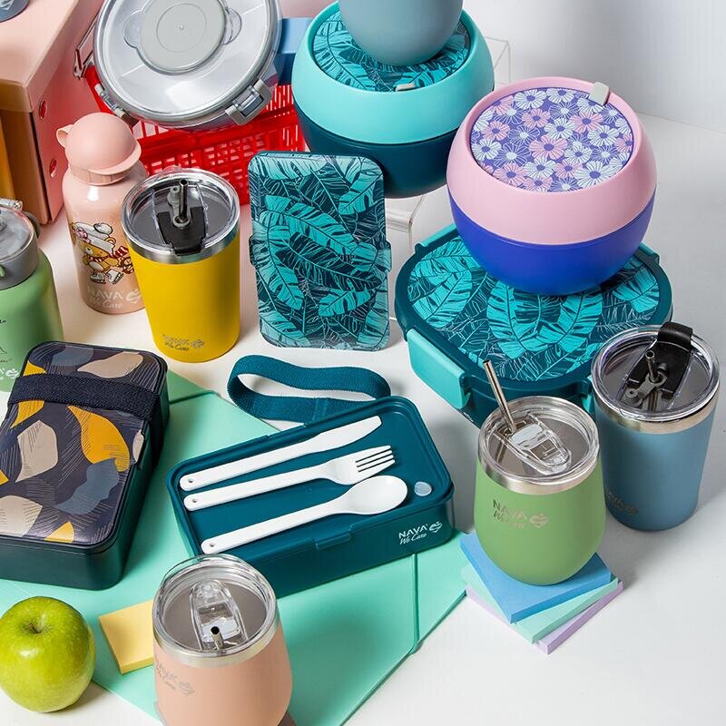 NAVA Lunchbox We Care 650 ml albastru