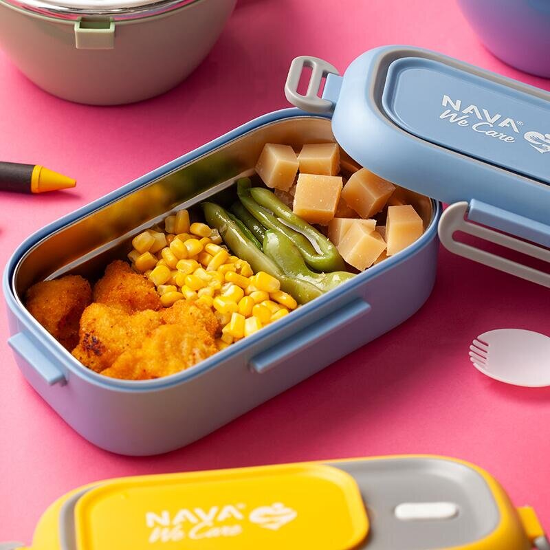 NAVA Lunchbox We Care 800 ml albastru