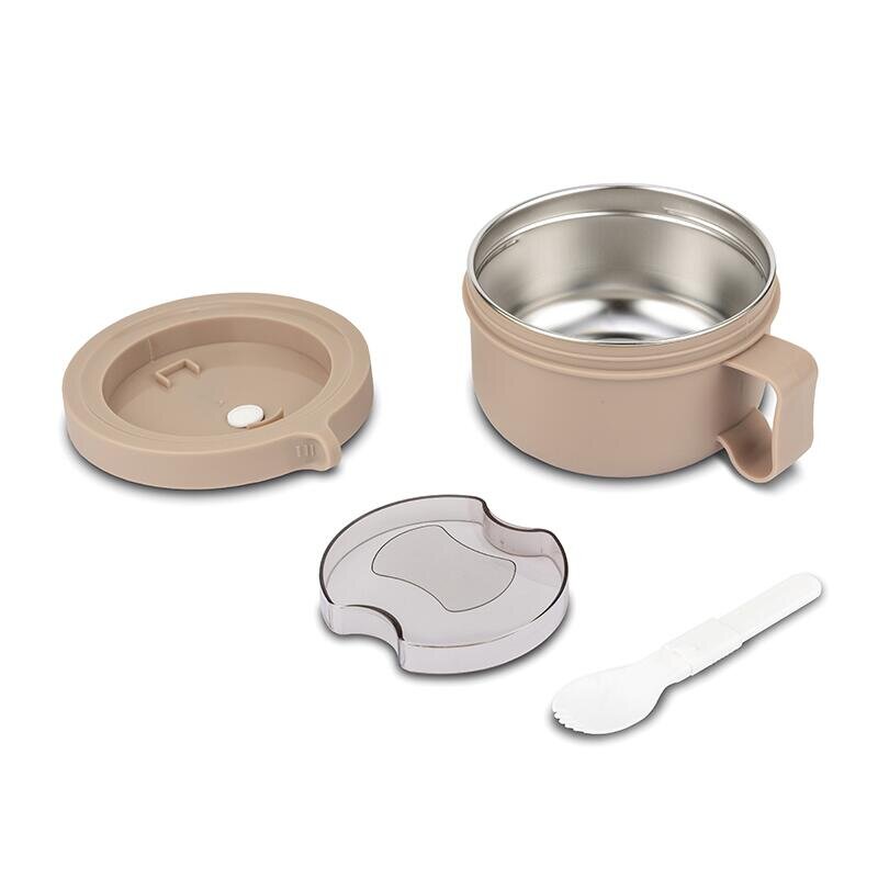 NAVA Recipient rotund pentru alimente din otel inoxidabil We Care Bej 850 ml