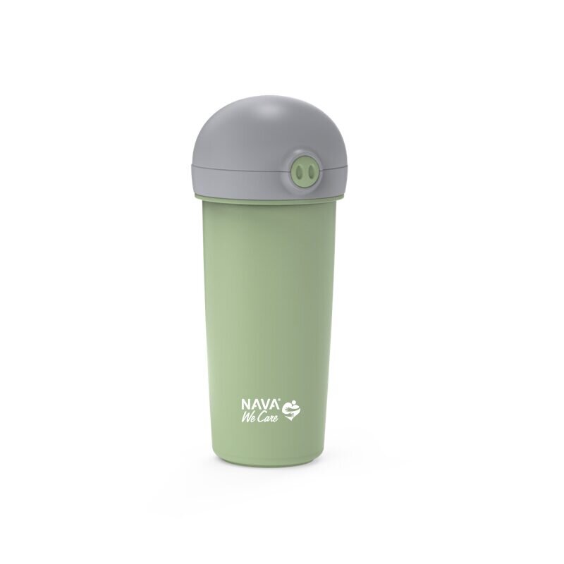 NAVA Sticla de plastic cu pai 380 ml verde