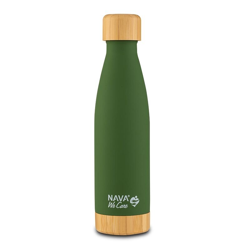 NAVA Sticla termoizolanta bambus calatorii verde 500 ml
