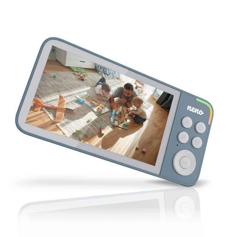 Neno Baby monitor video cu ecran mare de 5 inch Vedo Blue